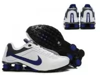 chaussures sport nike shox promos r4 m301 blanc-noir pas cher taille 41-46